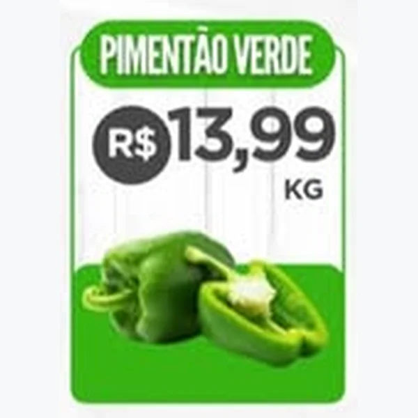 Recorte do encarte de Pimentão Verde