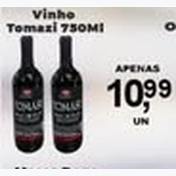 Recorte do encarte de Vinho Tomazi 750 ml