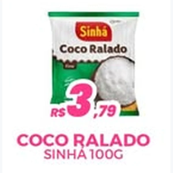 Recorte do encarte de Coco Ralado Sinhá 100 g