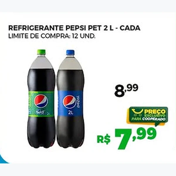 Recorte do encarte de Refrigerante Pepsi 2 L