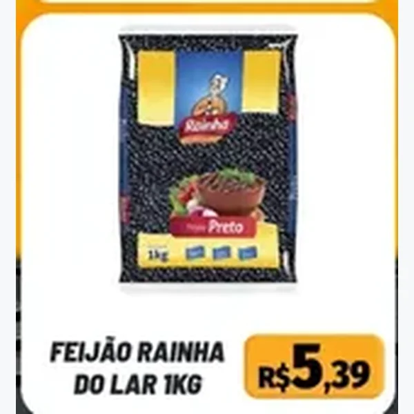 Feijão Preto Rainha do Lar 1 kg