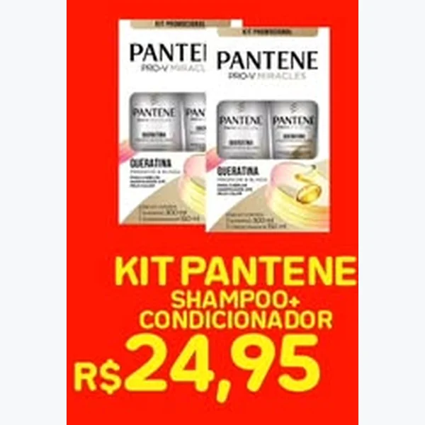 Recorte do encarte de Shampoo + Condicionador Pantene