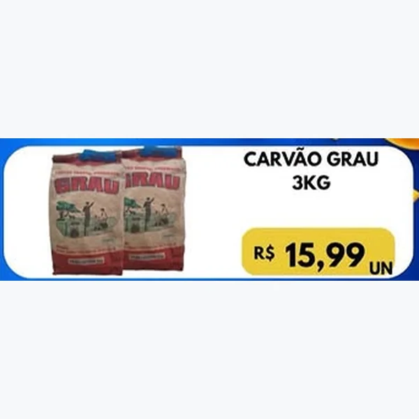 Recorte do encarte de Carvão Grau 3 kg