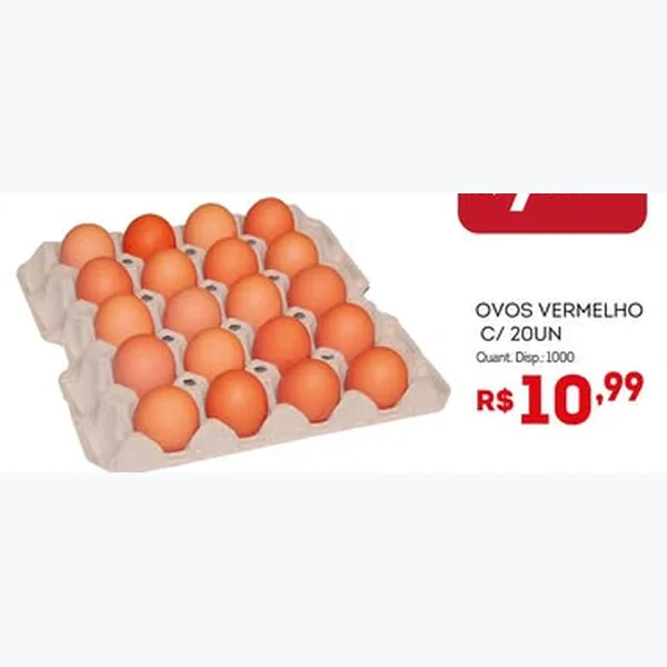 Ovos Vermelhos 20 un
