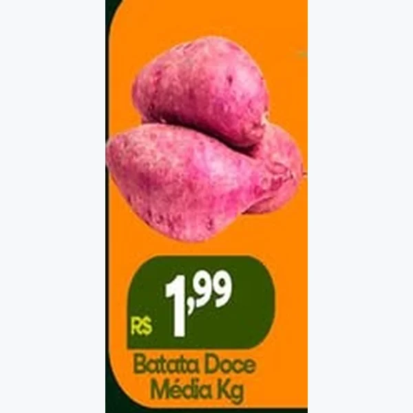 Recorte do encarte de Batata Doce Média