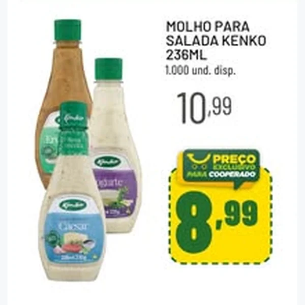 Recorte do encarte de Molho para Salada Kenko 236 ml