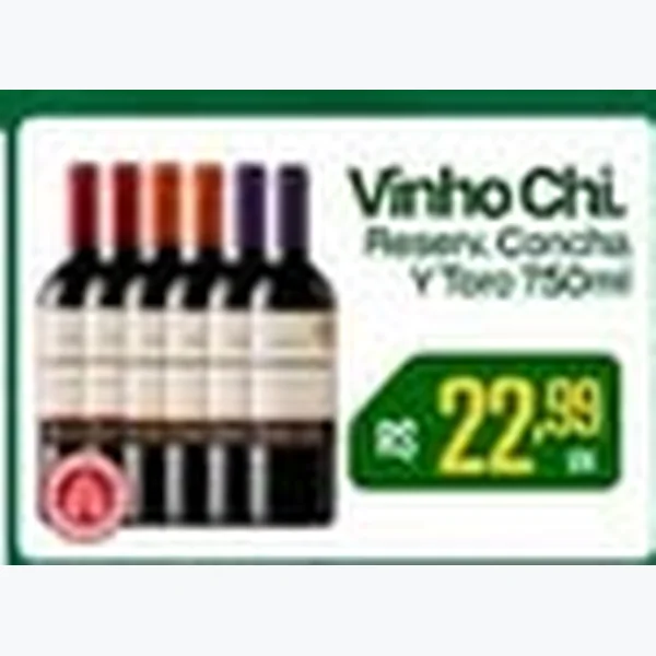 Recorte do encarte de Vinho Concha Y Toro 750 ml