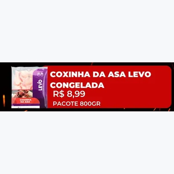 Coxinha da Asa Congelada Levo 800 g