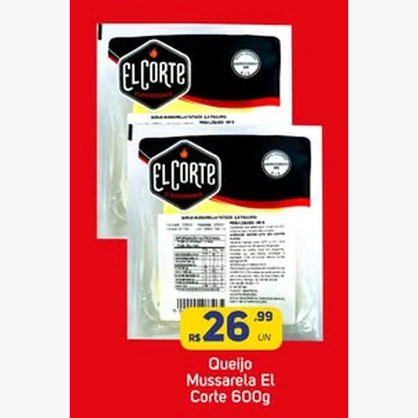 Queijo Mussarela El Corte 600 g