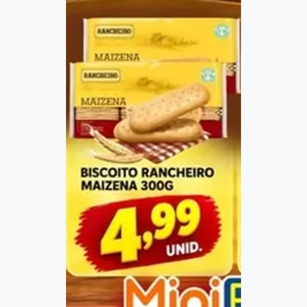 Recorte do encarte de Biscoito Maizena Rancheiro 300 g