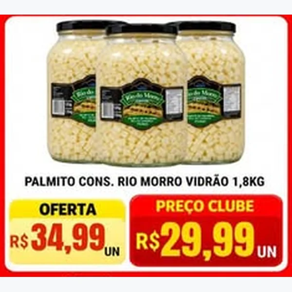 Recorte do encarte de Palmito Conserva Rio Morro 1,8 kg