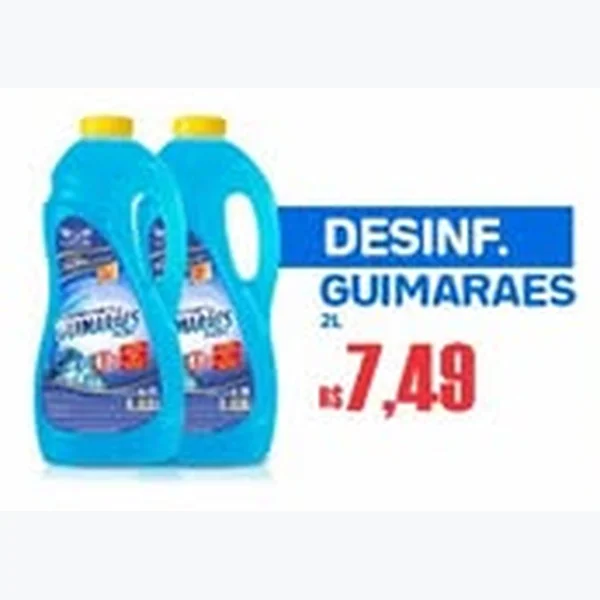 Recorte do encarte de Desinfetante Guimarães 2 L