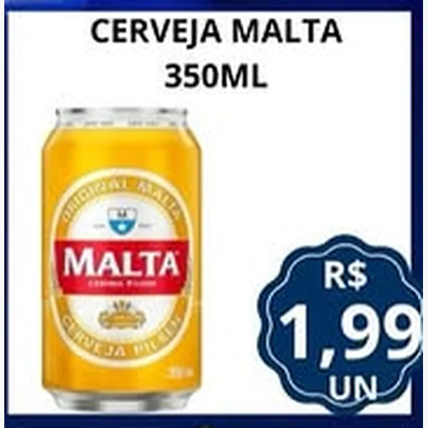 Recorte do encarte de Cerveja Malta 350 ml