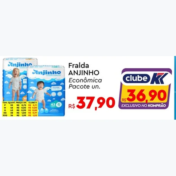 Fralda Econômica Anjinho