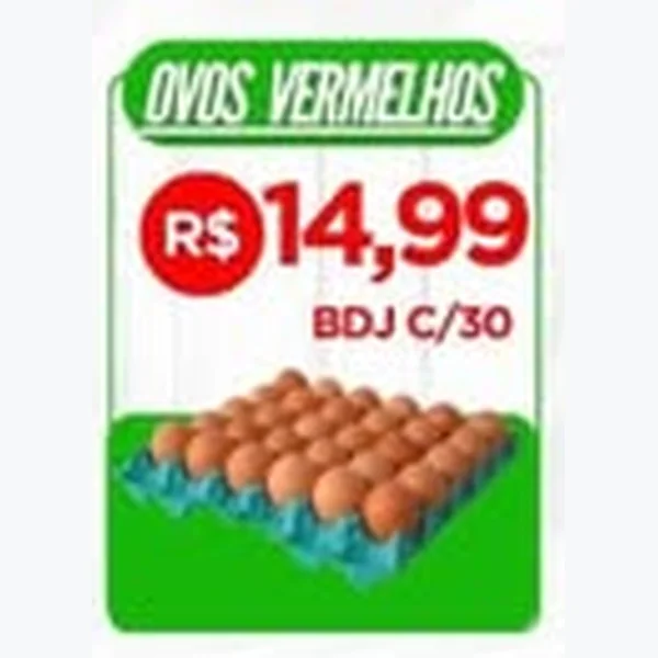 Recorte do encarte de Ovos Vermelhos 30 un
