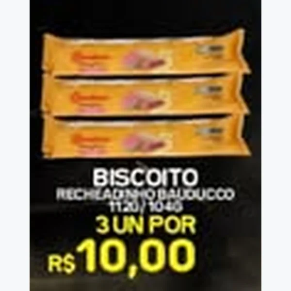 Recorte do encarte de Biscoito Recheado Bauducco