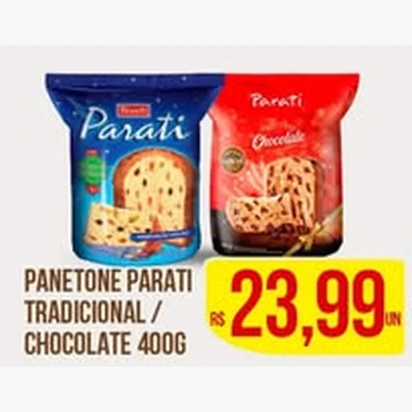 Recorte do encarte de Panetone Tradicional Parati 400 g