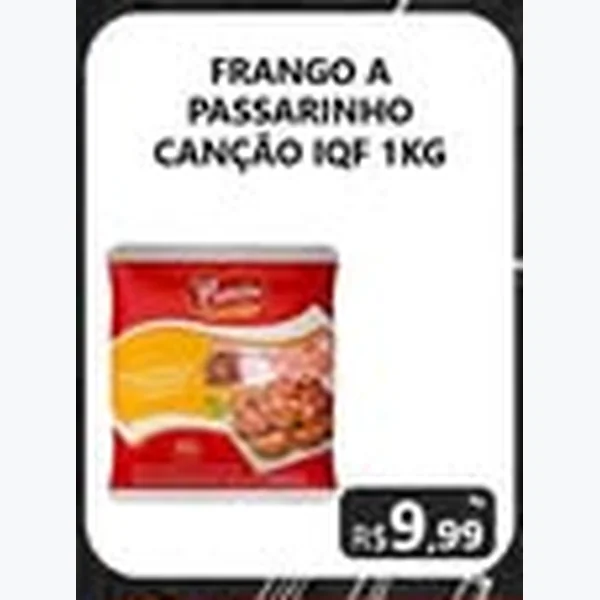 Recorte do encarte de Frango a Passarinho Iqf Canção 1 kg