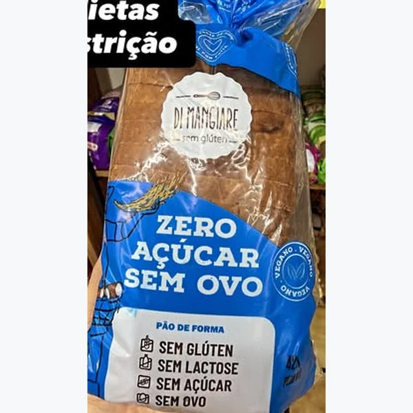 Pão de Forma Zero Açúcar sem Ovo Di Mangiare 420 g