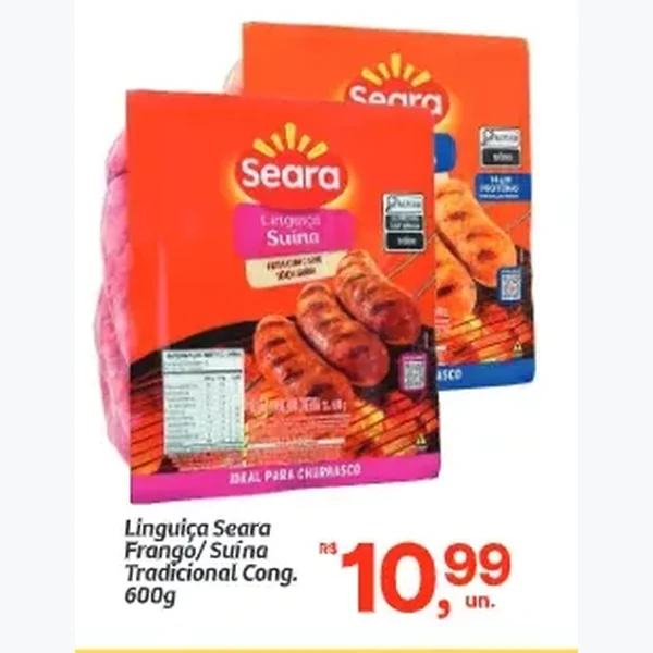 Linguiça Frango/suína Tradicional Cong. Seara 600 g