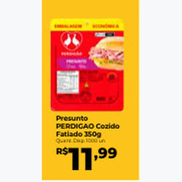 Recorte do encarte de Salsicha PERDIGÃO 500 g