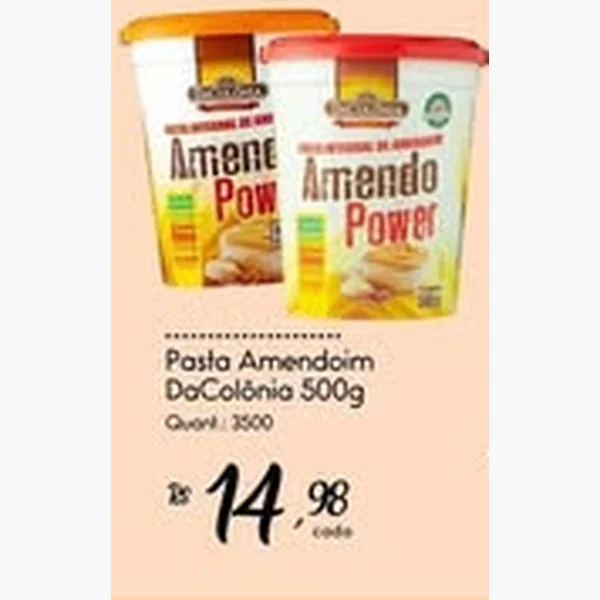 Recorte do encarte de Pasta Amendoim DaColônia 500 g