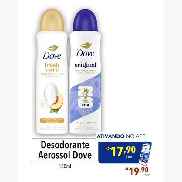 Desodorante Aerossol Original Dove 150 ml