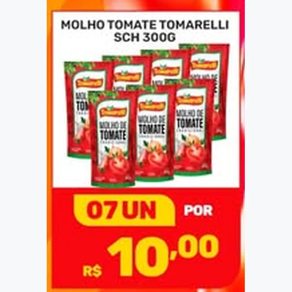 Recorte do encarte de Molho de Tomate Tomarelli 300 g