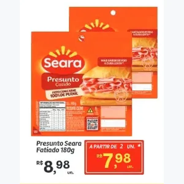 Presunto Fatiado Seara 180 g