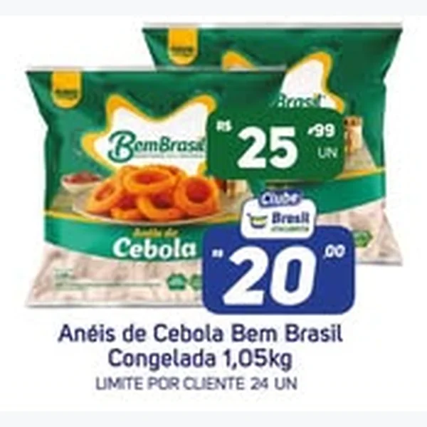 Recorte do encarte de Anéis de Cebola Congelada Bem Brasil 1,05 kg