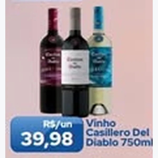 Recorte do encarte de Vinho Casillero Del Diablo 750 ml