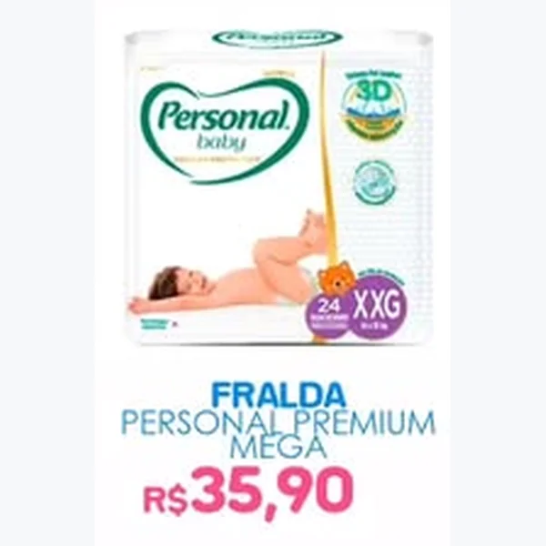 Recorte do encarte de Fralda Premium Personal