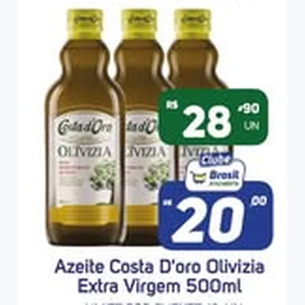 Recorte do encarte de Azeite Extra Virgem Costa D'oro Olivizia 500 ml