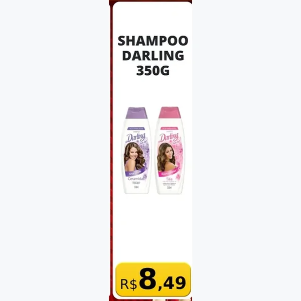 Recorte do encarte de Shampoo Darling 350 g