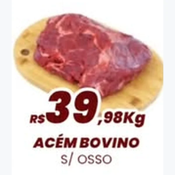 Recorte do encarte de Acém Bovino sem Osso