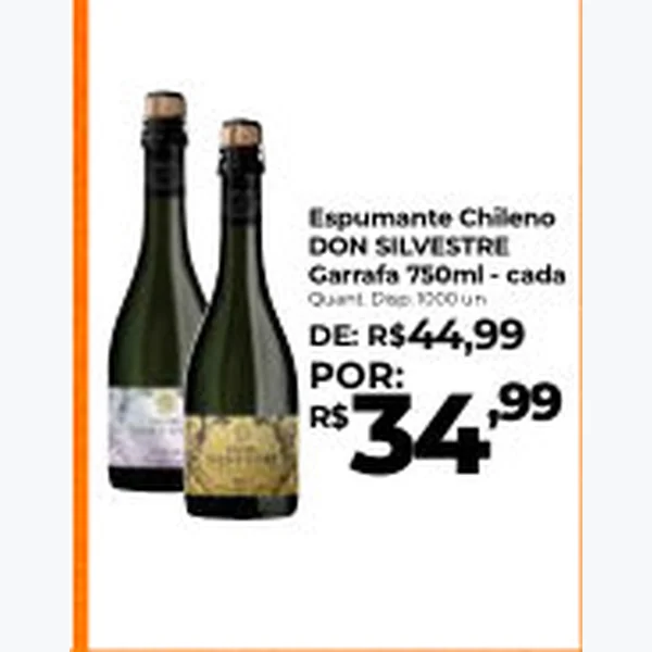 Recorte do encarte de Espumante Chileno Don Silvestre 750 ml