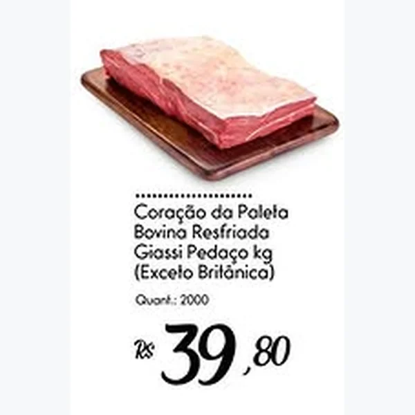 Recorte do encarte de Coração da Paleta Bovino Resfriado Giassi