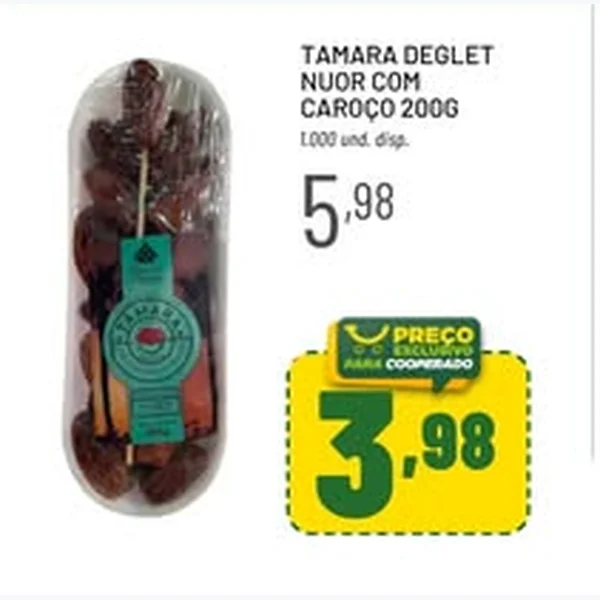 Tâmara Deglet Nour com Caroço Tamaran 200 g
