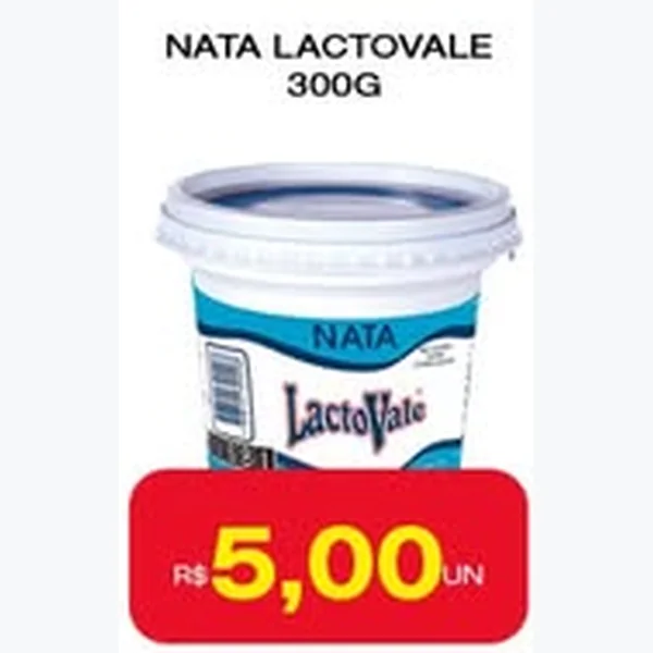 Recorte do encarte de Nata Lactovale 300 g