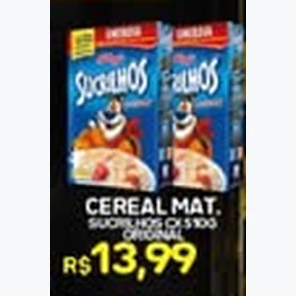 Recorte do encarte de Cereal Matinal Sucrilhos