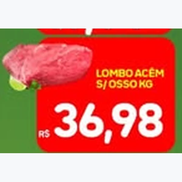 Recorte do encarte de Lombo Acém sem Osso