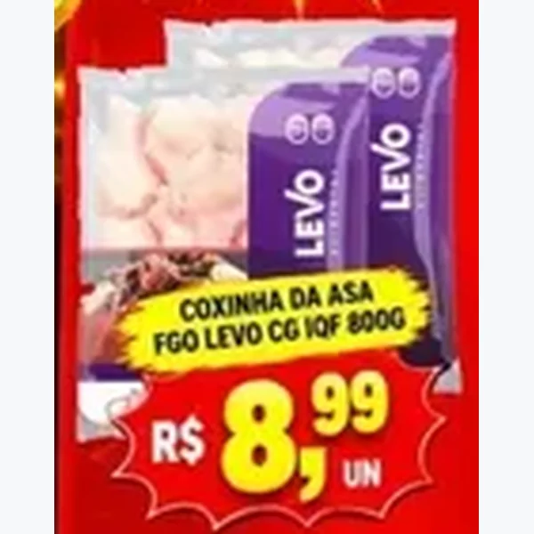 Coxinha da Asa Congelada Iqf Levo 800 g