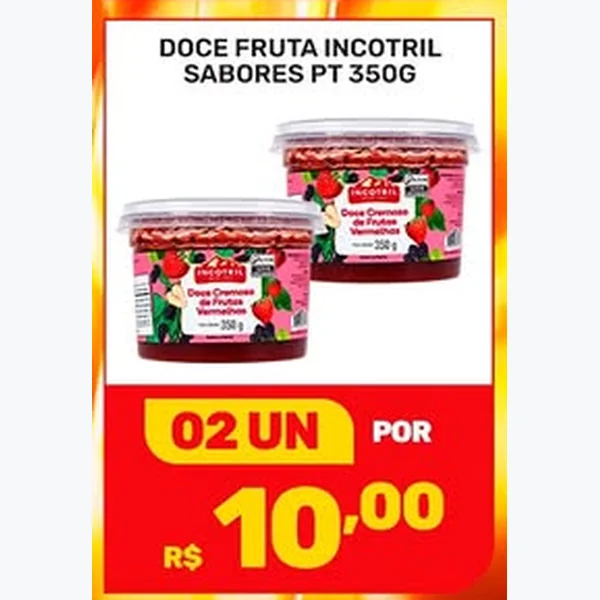 Recorte do encarte de Doce de Frutas Incotril 350 g