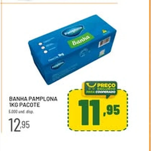 Recorte do encarte de Banha Pamplona 1 kg