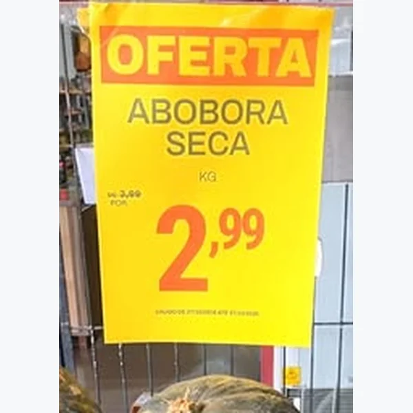 Recorte do encarte de Abóbora Seca