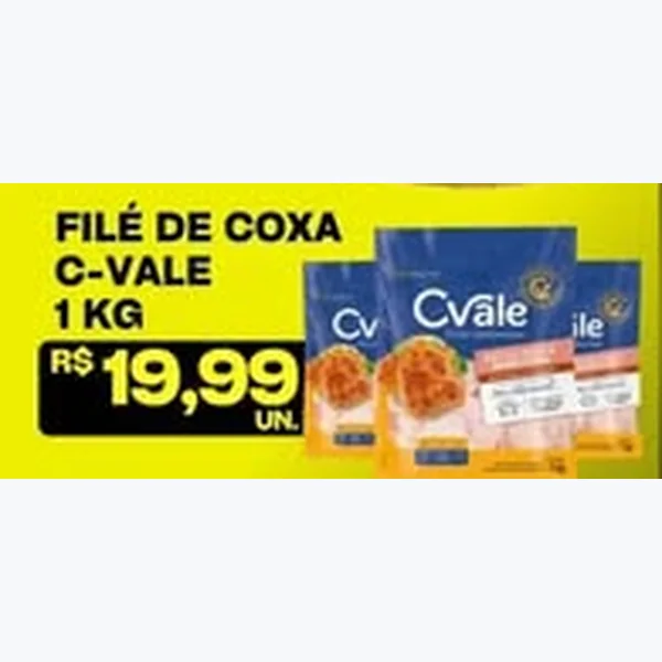 Filé de Coxa C-Vale 1 kg