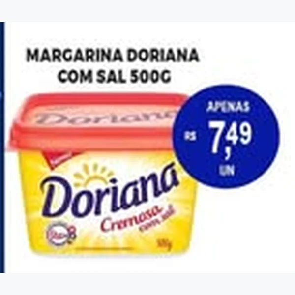 Recorte do encarte de Margarina com Sal Doriana 500 g