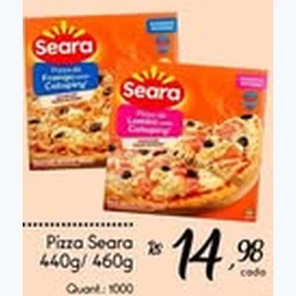 Recorte do encarte de Pizza Seara 460 g