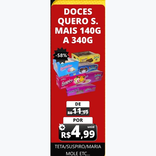 Doces Quero S. Mais 140 g