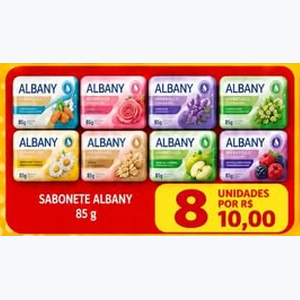 Recorte do encarte de Sabonete Albany 85 g